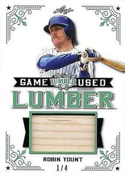2021 Leaf Lumber - Game Used Lumber Emerald #GUL-83 Robin Yount Front