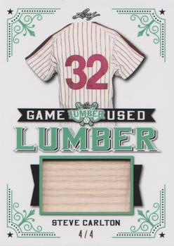 2021 Leaf Lumber - Game Used Lumber Emerald #GUL-94 Steve Carlton Front