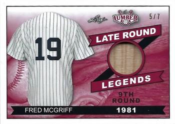 2021 Leaf Lumber - Late Round Legends Red #LRL-05 Fred McGriff Front