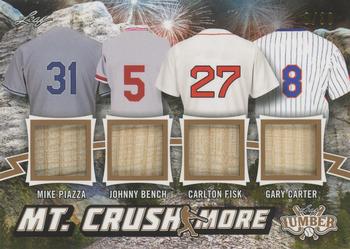 2021 Leaf Lumber - Mt. Crushmore Relics Bronze #MC-14 Mike Piazza / Johnny Bench / Carlton Fisk / Gary Carter Front