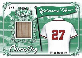 2021 Leaf Lumber - Nickname Fame Relics Emerald #NF-15 Fred McGriff Front