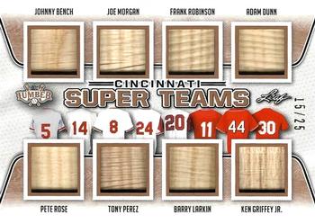 2021 Leaf Lumber - Super Teams Relics Bronze #ST-07 Johnny Bench / Pete Rose / Joe Morgan / Tony Perez / Frank Robinson / Barry Larkin / Adam Dunn / Ken Griffey Jr. Front