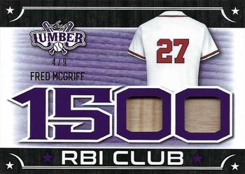 2021 Leaf Lumber - 1500 RBI Club Relics Purple #RBI-15 Fred McGriff Front