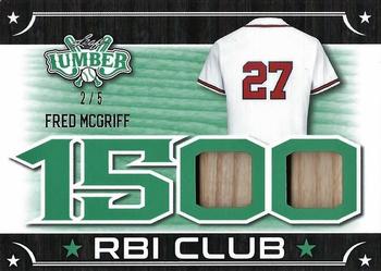 2021 Leaf Lumber - 1500 RBI Club Relics Emerald #RBI-15 Fred McGriff Front