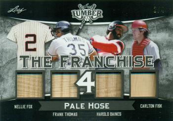 2021 Leaf Lumber - The Franchise 4 Relics Pewter #TF4-07 Nellie Fox / Frank Thomas / Harold Baines / Carlton Fisk Front