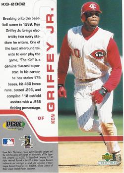2002 Upper Deck Collectibles MLB PlayMakers #KG-2002 Ken Griffey Jr. Back