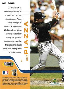 2002 Upper Deck Collectibles MLB PlayMakers Special Edition #MP-2002 Mike Piazza Back