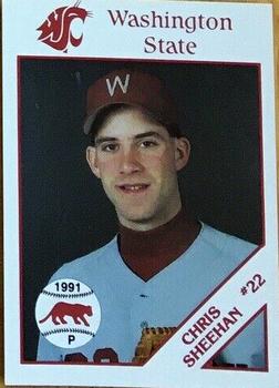 1991 Washington State Cougars #12 Chris Sheehan Front