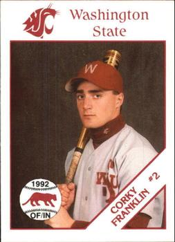 1992 Washington State Cougars #5 Corky Franklin Front
