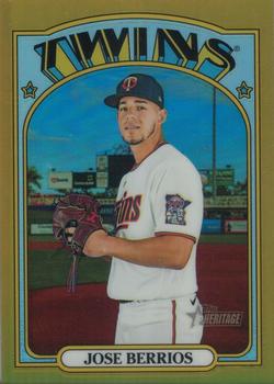 2021 Topps Heritage - Chrome Gold Refractor #113 Jose Berrios Front