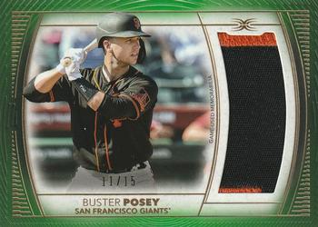 2021 Topps Definitive Collection - Jumbo Relic Collection Green #DJR-BP Buster Posey Front