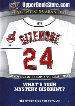 2009 Upper Deck - UpperDeckStore.com Savings Codes #NNO Grady Sizemore Indians Home Jersey Front