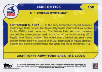 2021 Topps Now Turn Back the Clock #158 Carlton Fisk Back
