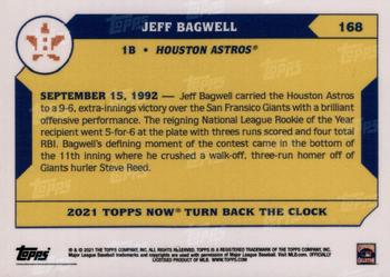 2021 Topps Now Turn Back the Clock #168 Jeff Bagwell Back