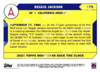 2021 Topps Now Turn Back the Clock #170 Reggie Jackson Back