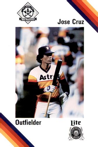 1986 Lite Beer Houston Astros #NNO Jose Cruz Front