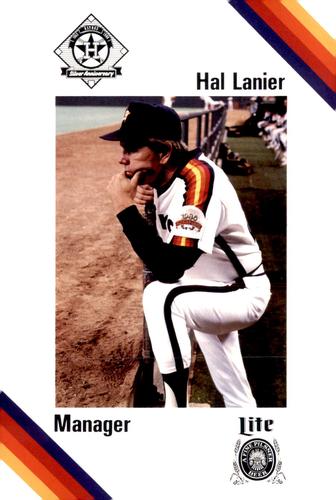 1986 Lite Beer Houston Astros #NNO Hal Lanier Front