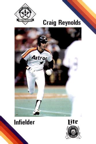 1986 Lite Beer Houston Astros #NNO Craig Reynolds Front
