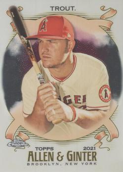 2021 Topps Allen & Ginter Chrome #32 Mike Trout Front