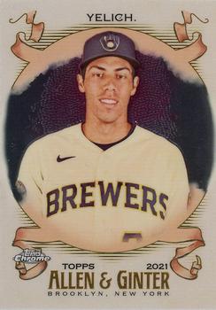 2021 Topps Allen & Ginter Chrome #80 Christian Yelich Front