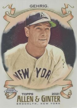 2021 Topps Allen & Ginter Chrome #119 Lou Gehrig Front