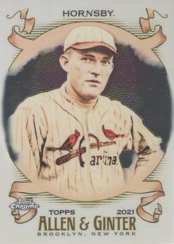 2021 Topps Allen & Ginter Chrome #177 Rogers Hornsby Front