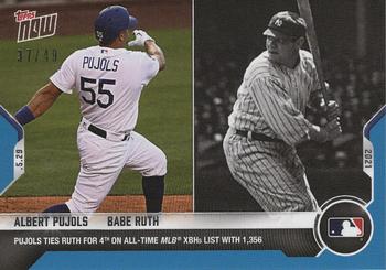 2021 Topps Now - Blue #286 Albert Pujols / Babe Ruth Front