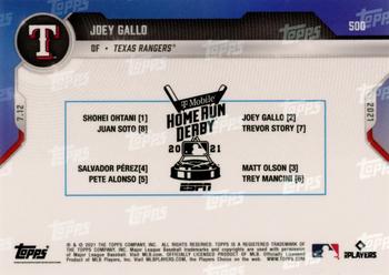 2021 Topps Now - Blue #500 Joey Gallo Back