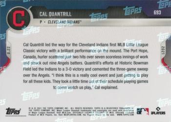 2021 Topps Now - Blue #693 Cal Quantrill Back