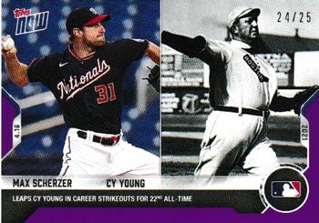 2021 Topps Now - Purple #84 Max Scherzer / Cy Young Front