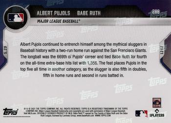 2021 Topps Now - Purple #286 Albert Pujols / Babe Ruth Back
