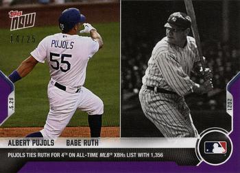 2021 Topps Now - Purple #286 Albert Pujols / Babe Ruth Front