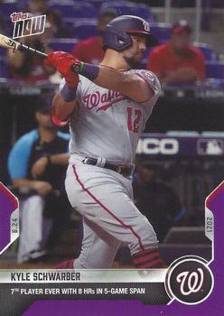 2021 Topps Now - Purple #408 Kyle Schwarber Front