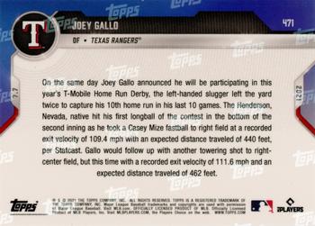 2021 Topps Now - Purple #471 Joey Gallo Back