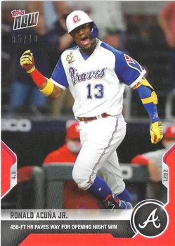 2021 Topps Now - Red #57 Ronald Acuna Jr. Front