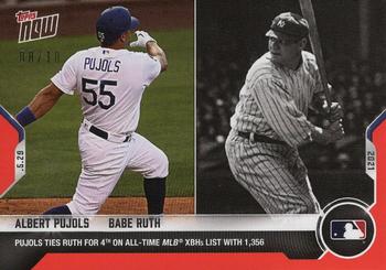 2021 Topps Now - Red #286 Albert Pujols / Babe Ruth Front