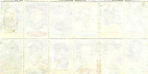 1974 Topps Stamps - Stamp Panels #NNO Tony Oliva / Tom Bradley / Greg Luzinski / Don Baylor / Al Oliver / Tony Perez / Roy White / Jose Cardenal / Darrell Porter / Vida Blue / Ron Cey / Johnny Oates Back