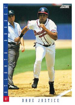 1993 Score #107 Dave Justice Front