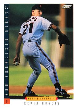 1993 Score #319 Kevin Rogers Front