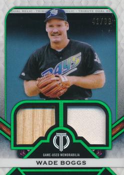 2021 Topps Tribute - Dual Relics Single Player Green #DR-WB Wade Boggs Front