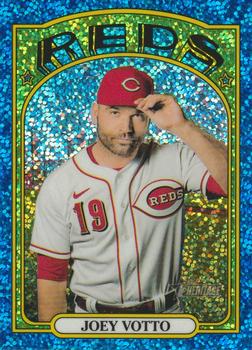 2021 Topps Heritage - Chrome Blue Sparkle #45 Joey Votto Front