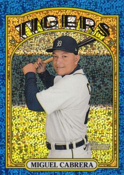 2021 Topps Heritage - Chrome Blue Sparkle #107 Miguel Cabrera Front