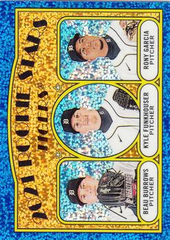 2021 Topps Heritage - Chrome Blue Sparkle #142 2021 Rookie Stars - Tigers - Beau Burrows / Rony Garcia / Kyle Funkhouser Front