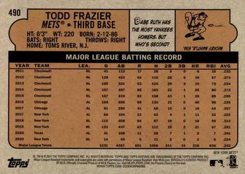 2021 Topps Heritage 5x7 #490 Todd Frazier Back