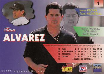 1996 Signature Rookies Preview #1 Tavo Alvarez Back