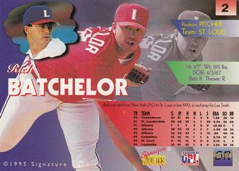 1996 Signature Rookies Preview #2 Rich Batchelor Back