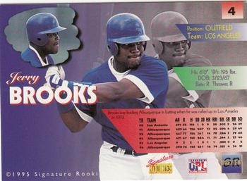 1996 Signature Rookies Preview #4 Jerry Brooks Back
