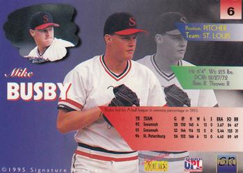 1996 Signature Rookies Preview #6 Mike Busby Back