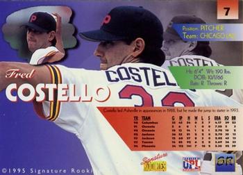 1996 Signature Rookies Preview #7 Fred Costello Back