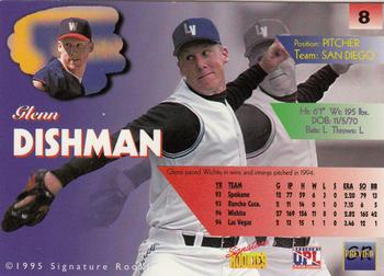1996 Signature Rookies Preview #8 Glenn Dishman Back